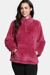 Zivame Soft Snuggles Fur Sweatshirt - Beet Red — thumbnail 2